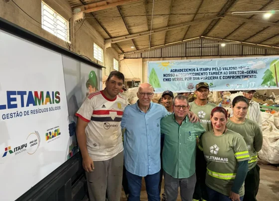 Além dos equipamentos recebidos por meio do Convênio Expansão UVR, a Coreman também recebeu um caminhão-baú para coleta seletiva em janeiro deste ano e verba para a construção de um barracão (Foto: Divulgação/Itaipu)