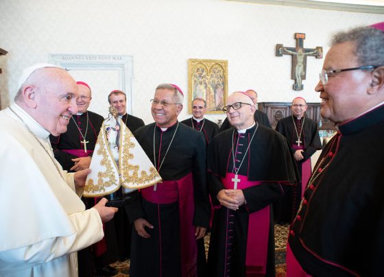papa francisco recebeu nossa senhora do rocio
