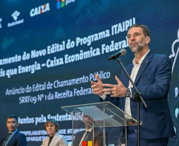 Enio Verri durante lançamento do edital, em novembro de 2024 (Foto: William Brisida/Itaipu Binacional)