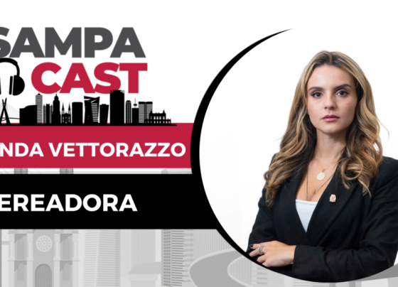Programa Sampa Cast com a vereadora Amanda Vettorazzo