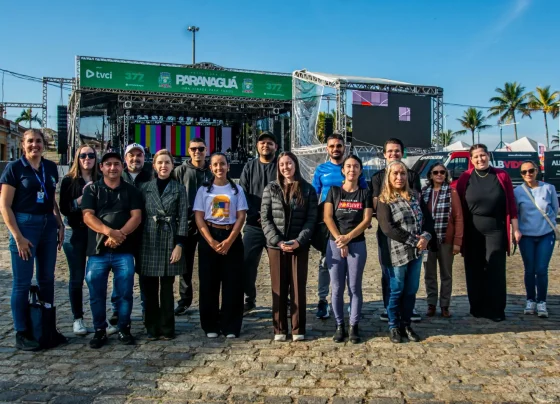 O encontro aconteceu na Praça de Eventos, no Centro Histórico, onde estão acontecendo as principais celebrações do aniversário da cidade (Fotos: Moyses Zanardo/Prefeitura de Paranaguá)