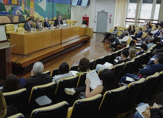 Público acompanha a 2ª Jornada da Saúde, evento realizado no dia 1 de setembro de 2025 pelo Centro de Estudos Legislativos da Procuradoria-Geral da Câmara Municipal de São Paulo, no Auditório Prestes Maia.