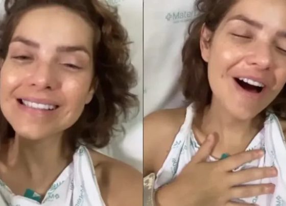 Camila Campos adorou a Deus no leito de hospital. (Foto: Reprodução/Instagram/Camila Campos).