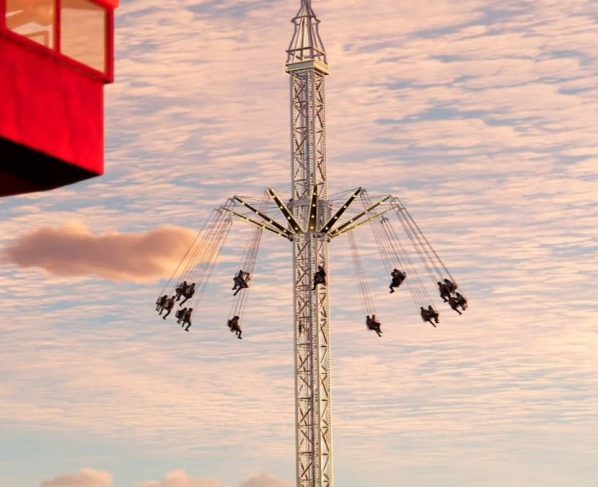 O Aero Venturi leva os visitantes a 40 metros de altura com a sensação de um voo livre