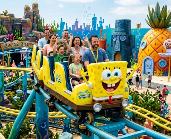 A montanha-russa familiar do Bob Esponja chegará em breve ao Beto Carrero World