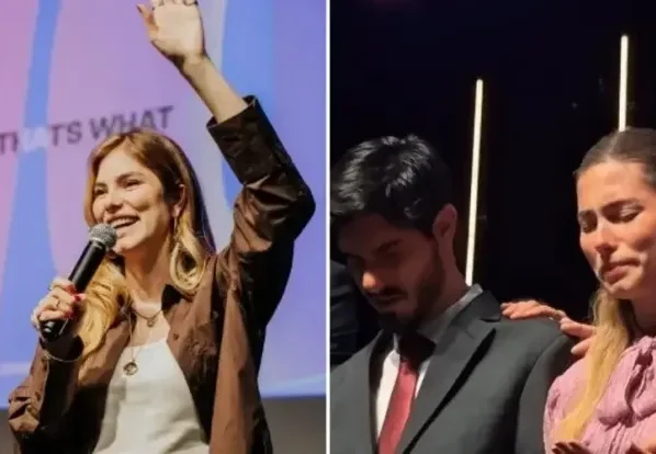 A ex-atriz da Globo, Bruna Hamú, e o marido, Leonardo Feltrim, foram consagrados ao ministério pastoral (Foto: Reprodução/Instagram/Bruna Hamú)