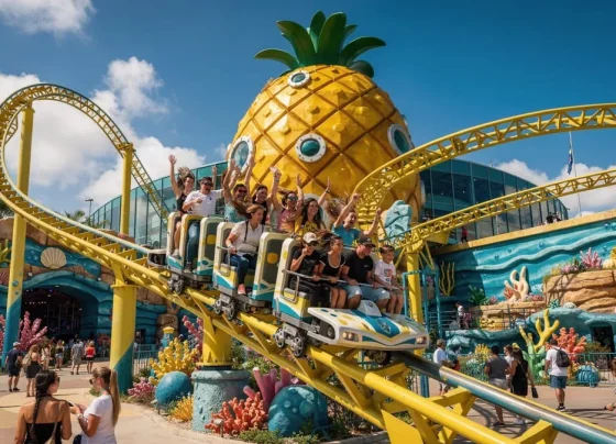 Nova montanha-russa do Bob Esponja no Beto Carrero terá 18 momentos de gravidade zero e estreia em 2028