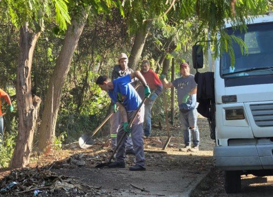 Força-tarefa da Prefeitura retira 43 toneladas de lixo e entulho de Área de Preservação Permanente no Jardim Mourisco