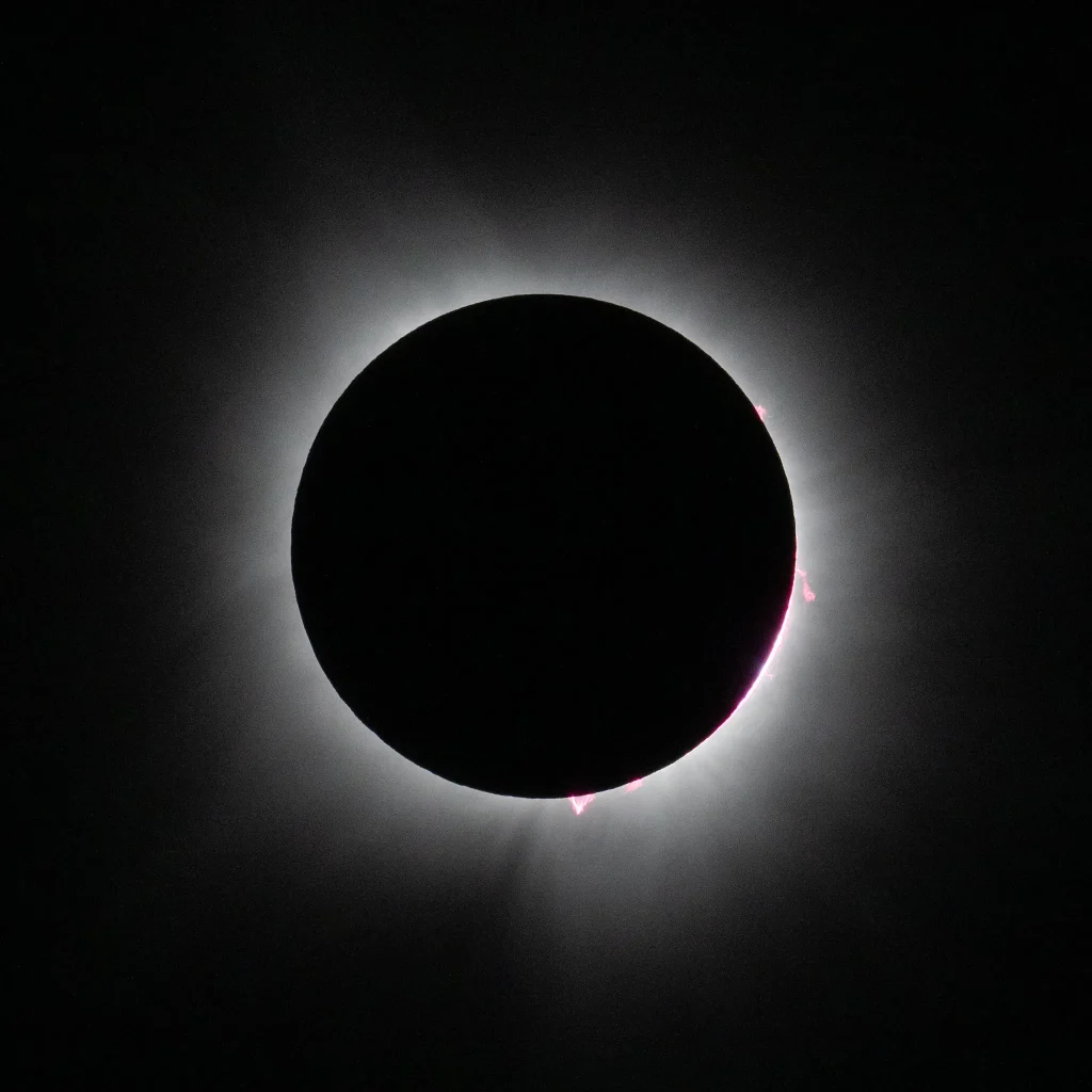 A total solar eclipse is seen in Dallas, Texas on Monday, April 8, 2024. A total solar eclipse swept across a narrow portion of the North American continent from Mexico’s Pacific coast to the Atlantic coast of Newfoundland, Canada. A partial solar eclipse was visible across the entire North American continent along with parts of Central America and Europe.