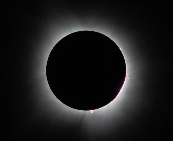 A total solar eclipse is seen in Dallas, Texas on Monday, April 8, 2024. A total solar eclipse swept across a narrow portion of the North American continent from Mexico’s Pacific coast to the Atlantic coast of Newfoundland, Canada. A partial solar eclipse was visible across the entire North American continent along with parts of Central America and Europe.