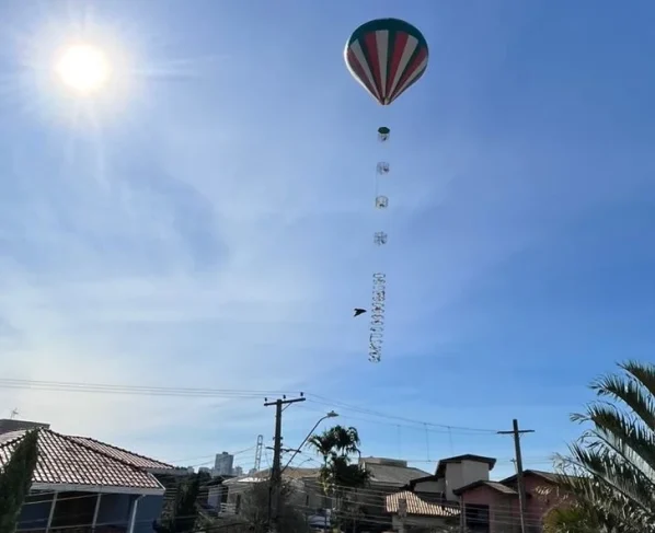 Defesa Civil alerta para os riscos de soltar balões durante o período de estiagem